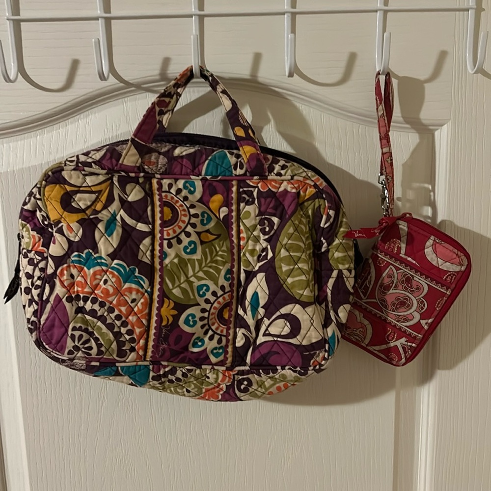 Vera Bradley Travel Case/Purse with wallet (bonus) combo (not matching)